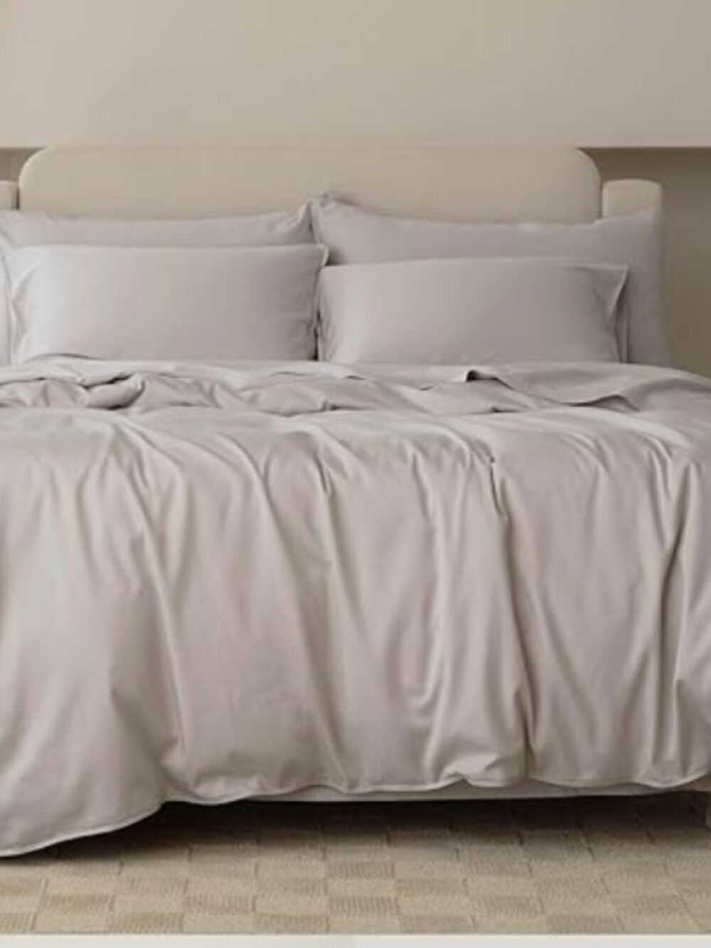 DOUBLESTITCH Cotton TENCEL™ Percale Duvet Cover KING Winter Sky